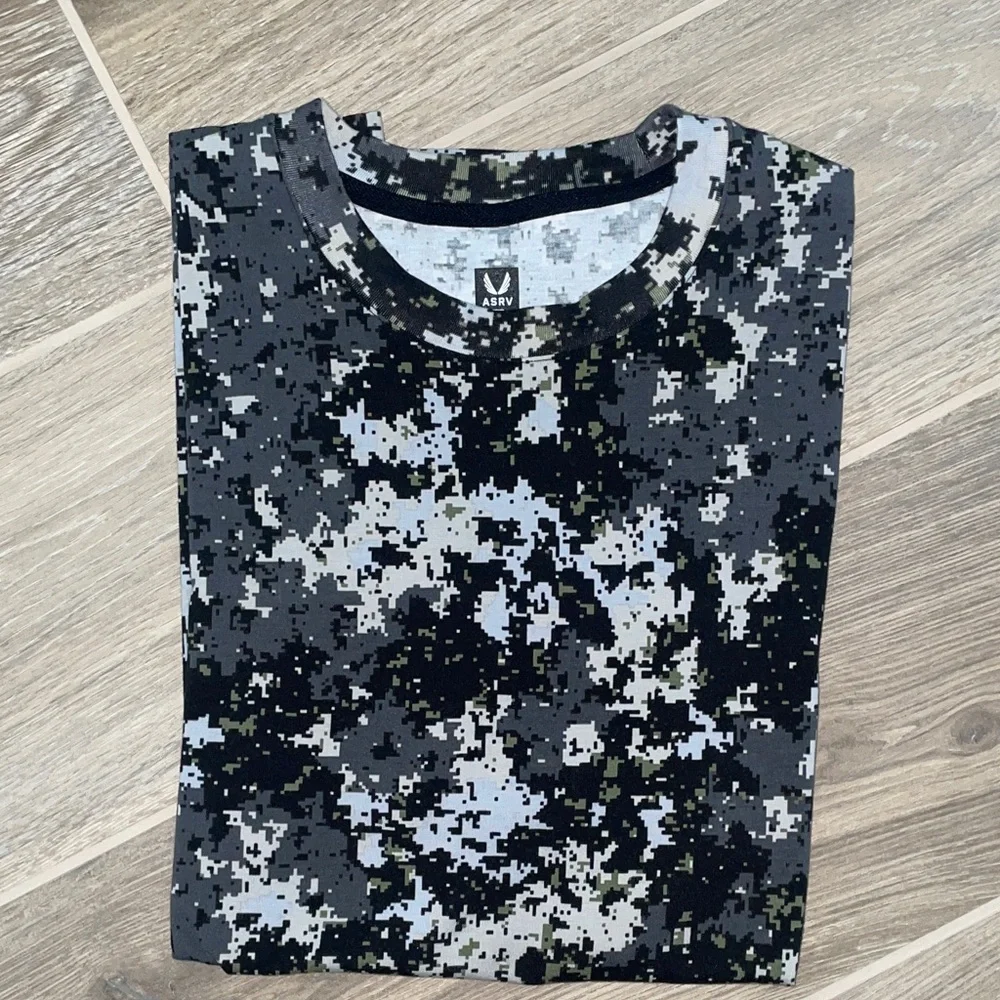 ASRV Lot Black Logo Tee Shirt  Blue and Black Camo Tops - Short Sleeve Bundle - Picture 4 of 9